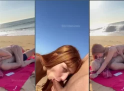 Vídeo casero que muestra a Brida Nunes haciendo una mamada caliente en la playa