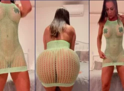 Camila Kiss dando un show provocativo sin bragas debajo del vestido