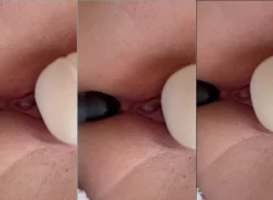 Delilah Raige divirtiéndose con el consuelo en el gran culo y vibrador en el video casero