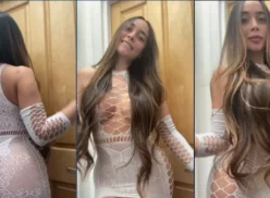 Ester Ana apareció en las redes sociales presumiendo su look antes de partir hacia la fiesta