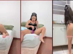 Kellyta Tharsys luciendo sin ropa divirtiéndose masturbándose con un juguete erótico