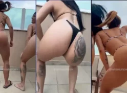 Larissa grabó un vídeo casero divirtiéndose con sus amigas bailando funk en la terraza