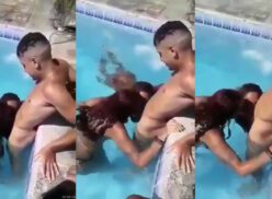 Prostitutas follando oral sabroso en un niño muy pauzudo en una fiesta al borde de la piscina