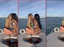 Vídeo de Divinskull mostrando un lío con su amiga morena delante del barco